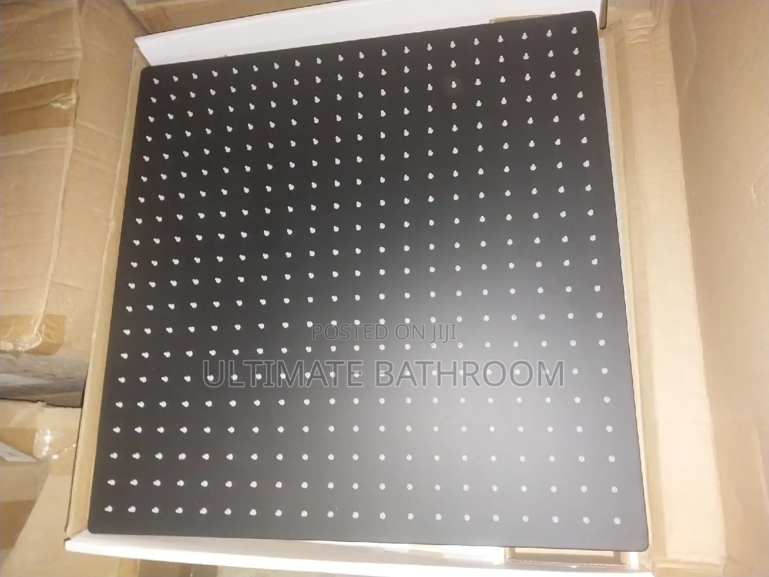 500mm Black Ceiling Mounted Shower Rose