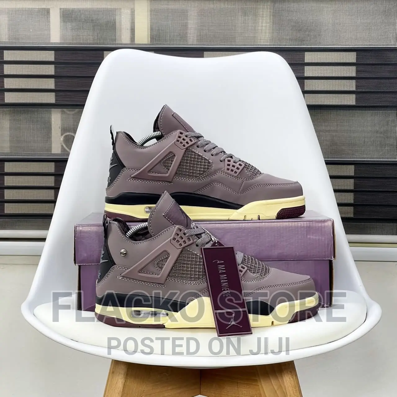 Original Air Jordan 4 Retro X a Ma Maniére Violet Sneakers