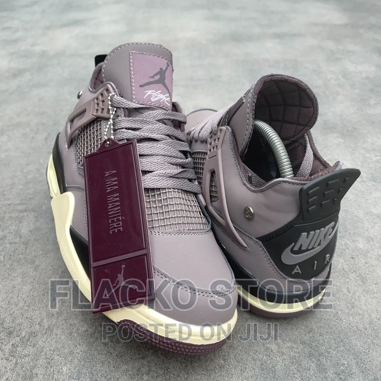 Original Air Jordan 4 Retro X a Ma Maniére Violet Sneakers
