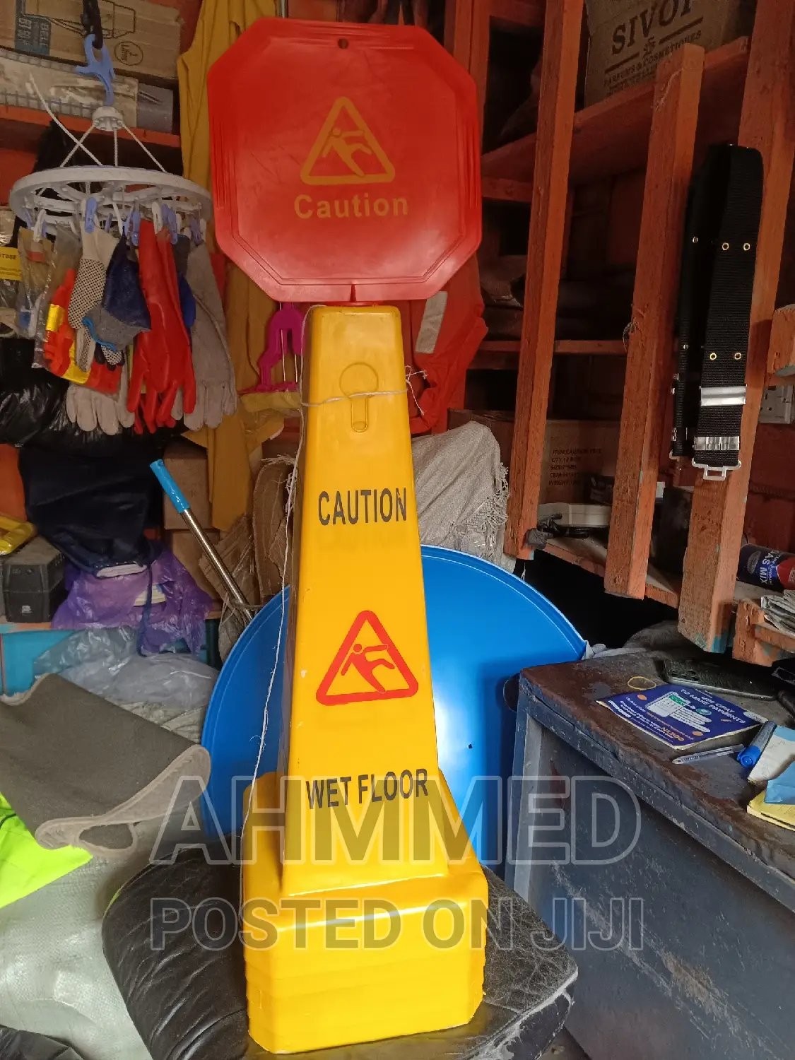 Caution Wet Floor Safety Cone Signs