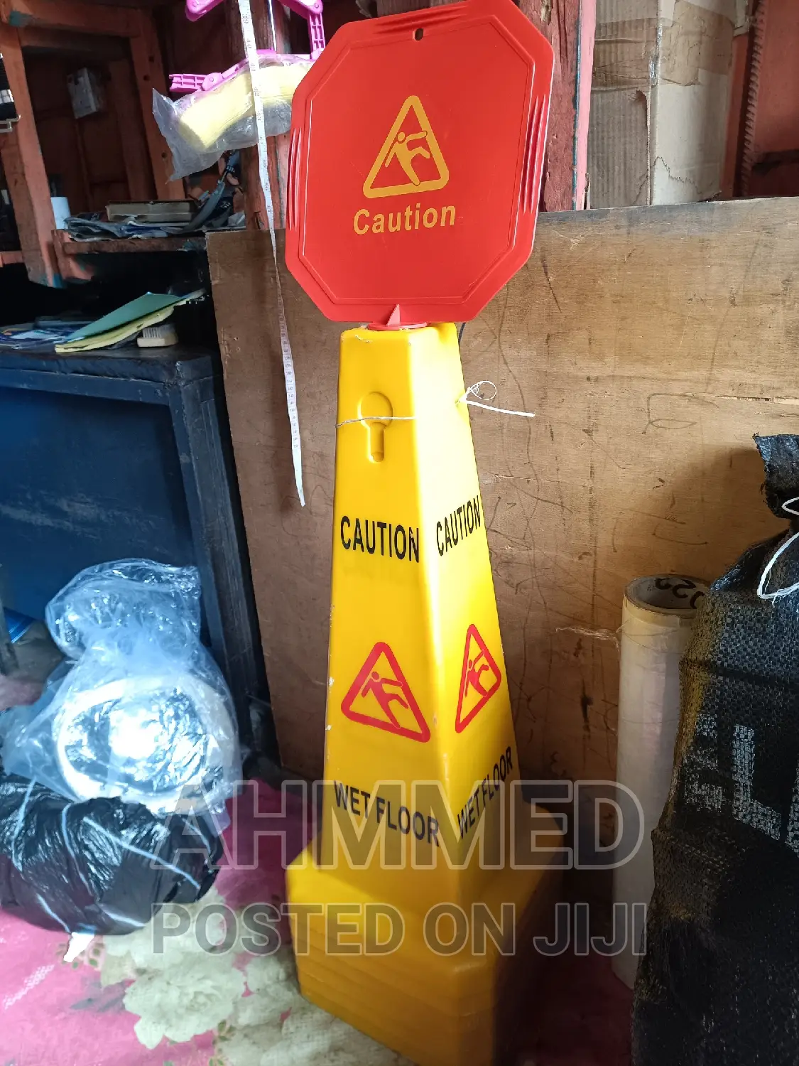 Caution Wet Floor Safety Cone Signs