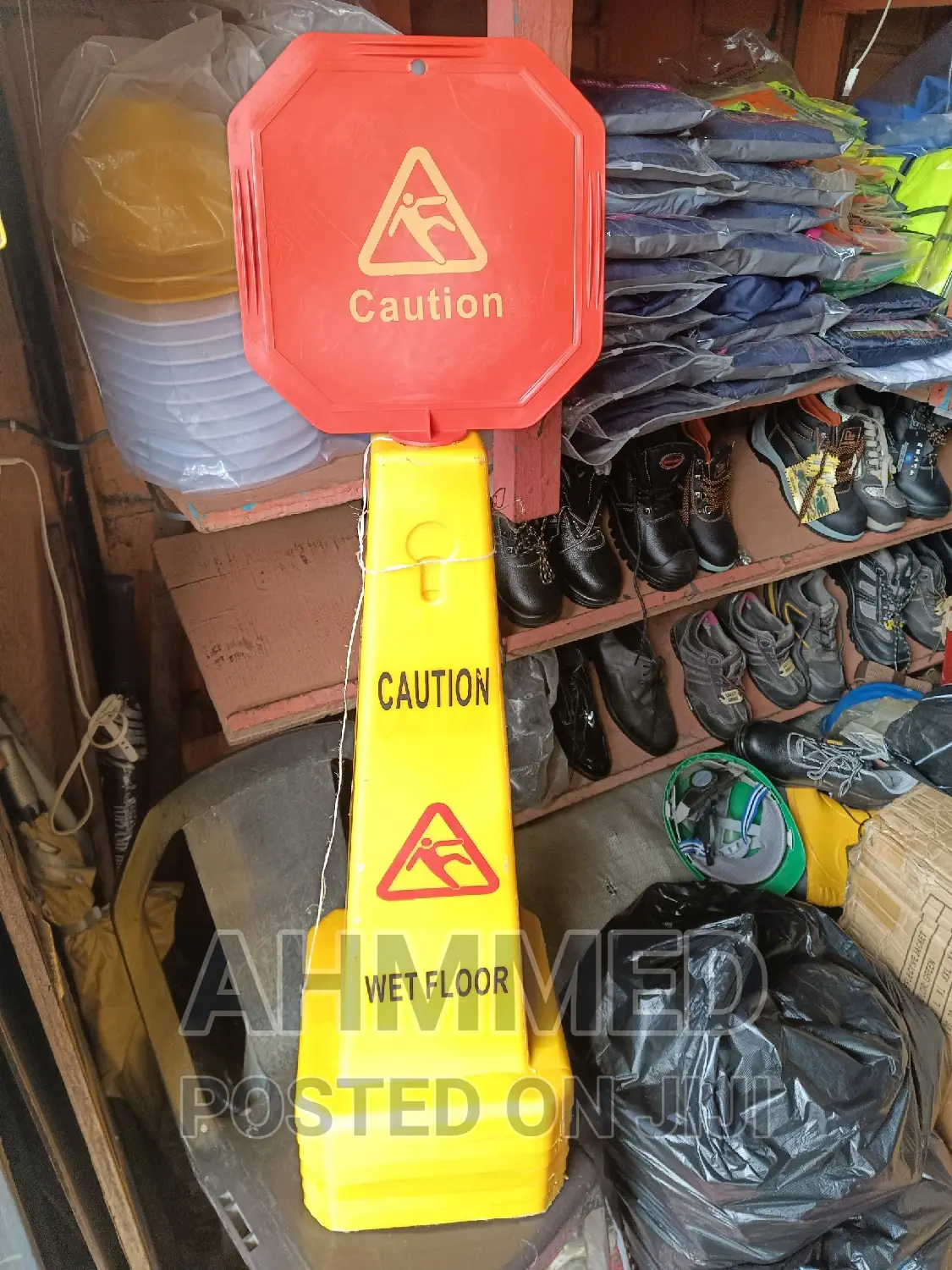 Caution Wet Floor Safety Cone Signs