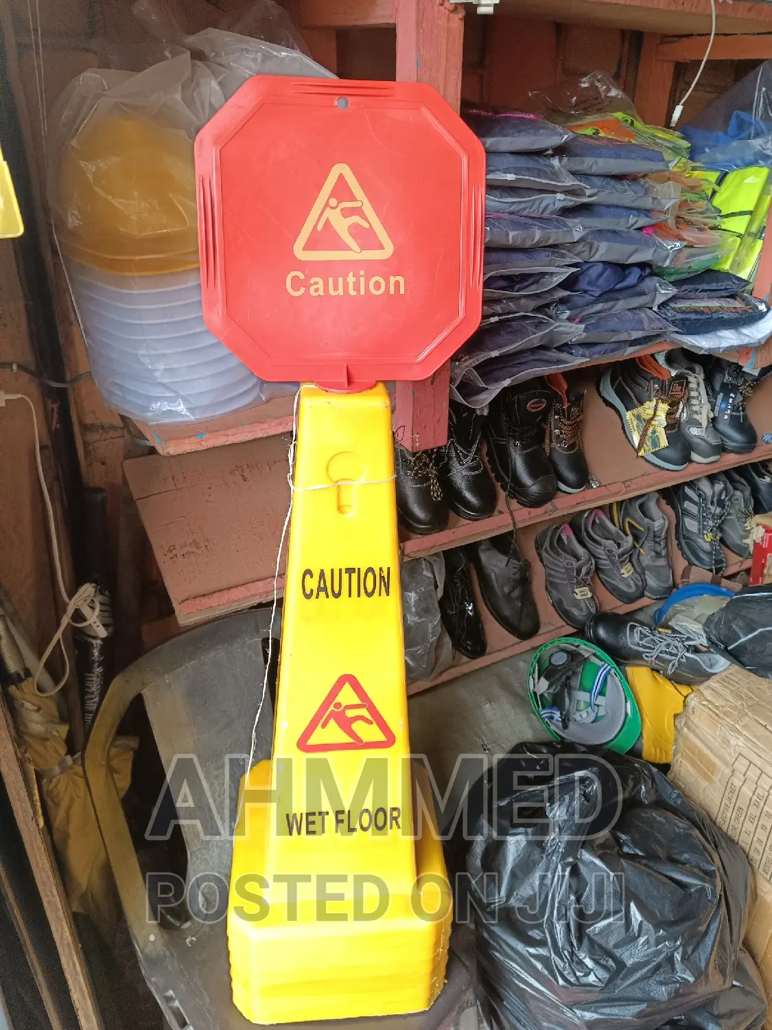 Caution Wet Floor Safety Cone Signs
