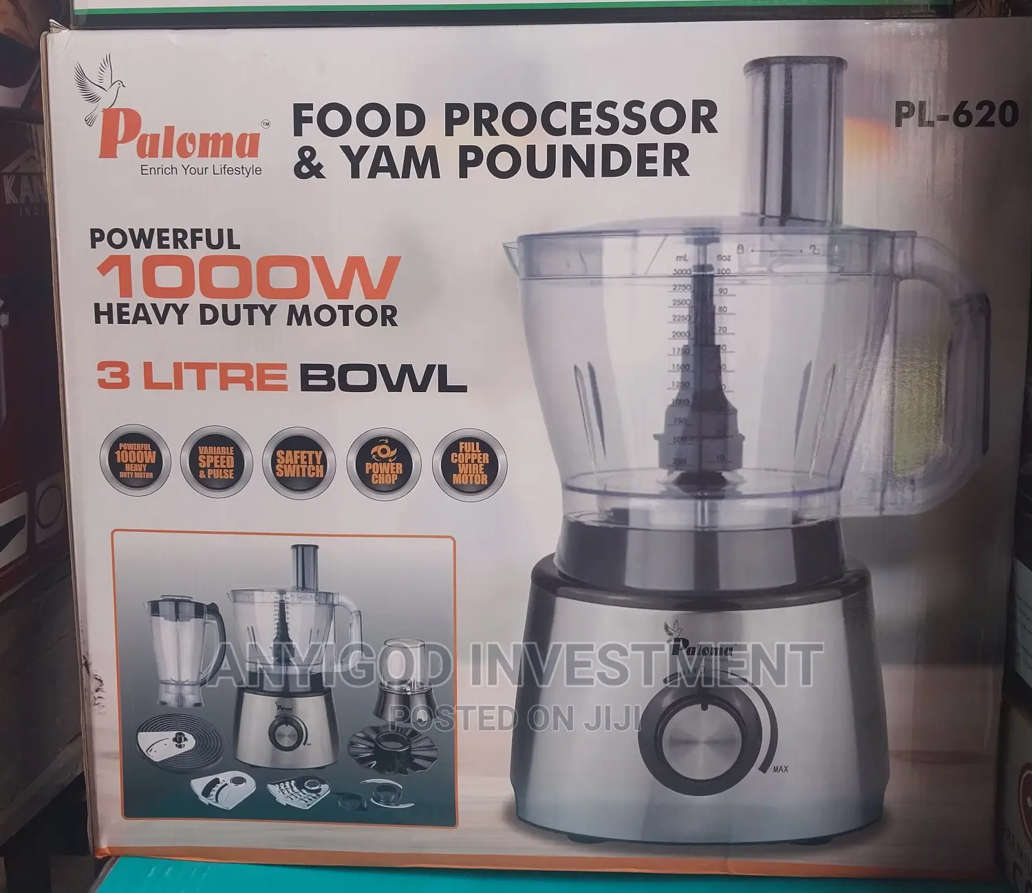 Paloma Food Processor and Yam Pounder 1000watts