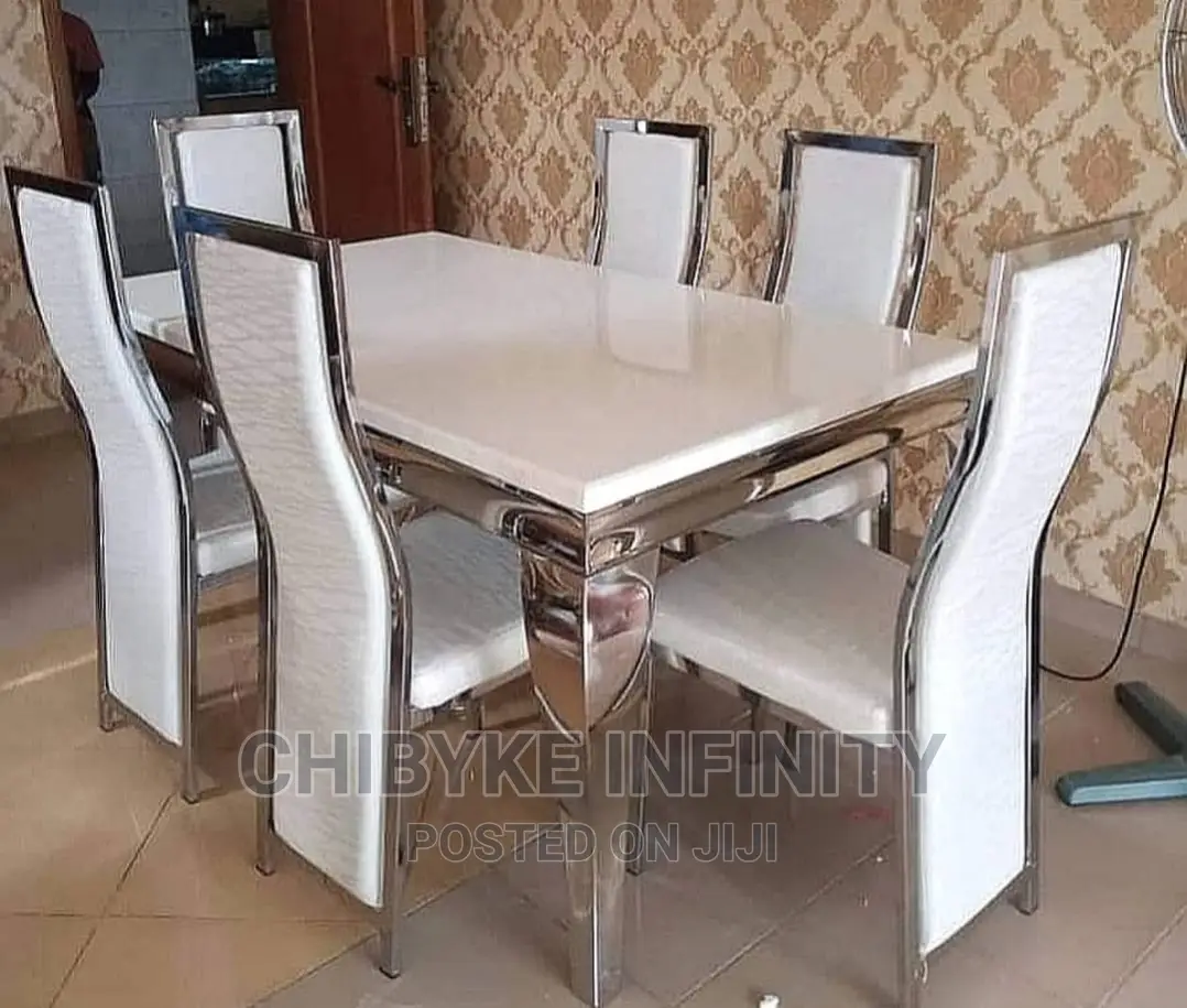 New in : Quality Contemporary 6seater Marble Top Dining Set.