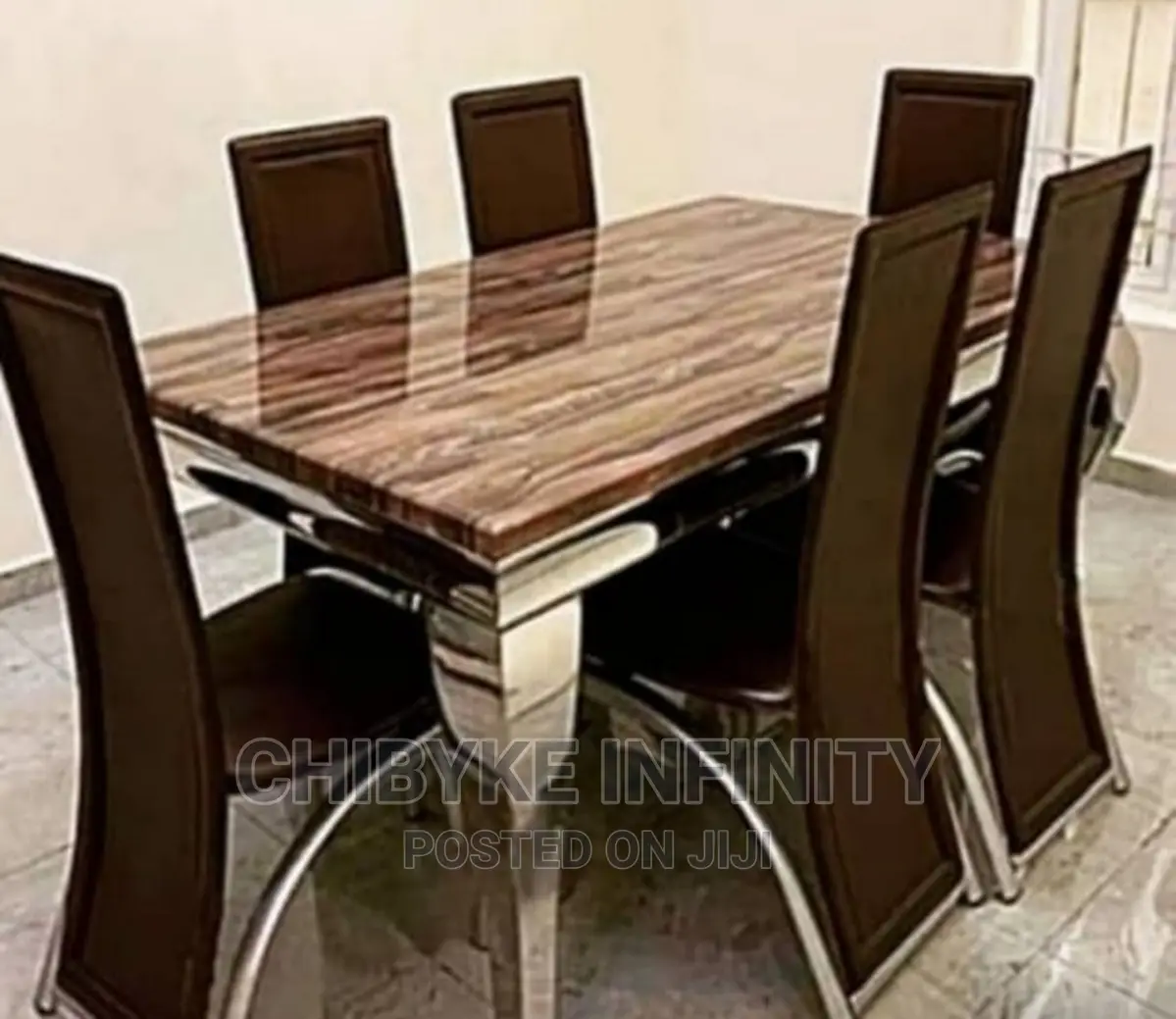 Quality 6seater Marble Dining Set. Current Price: