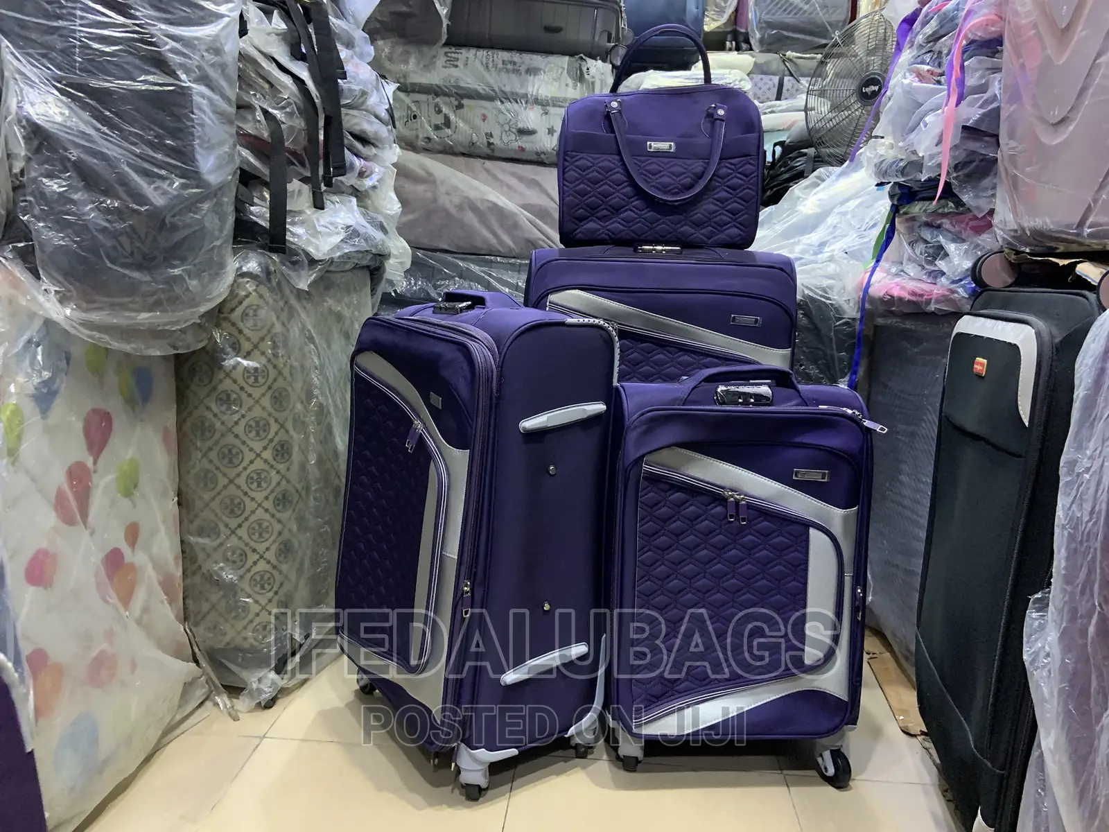 Set of 4 Purple Star Express Travel Luggage