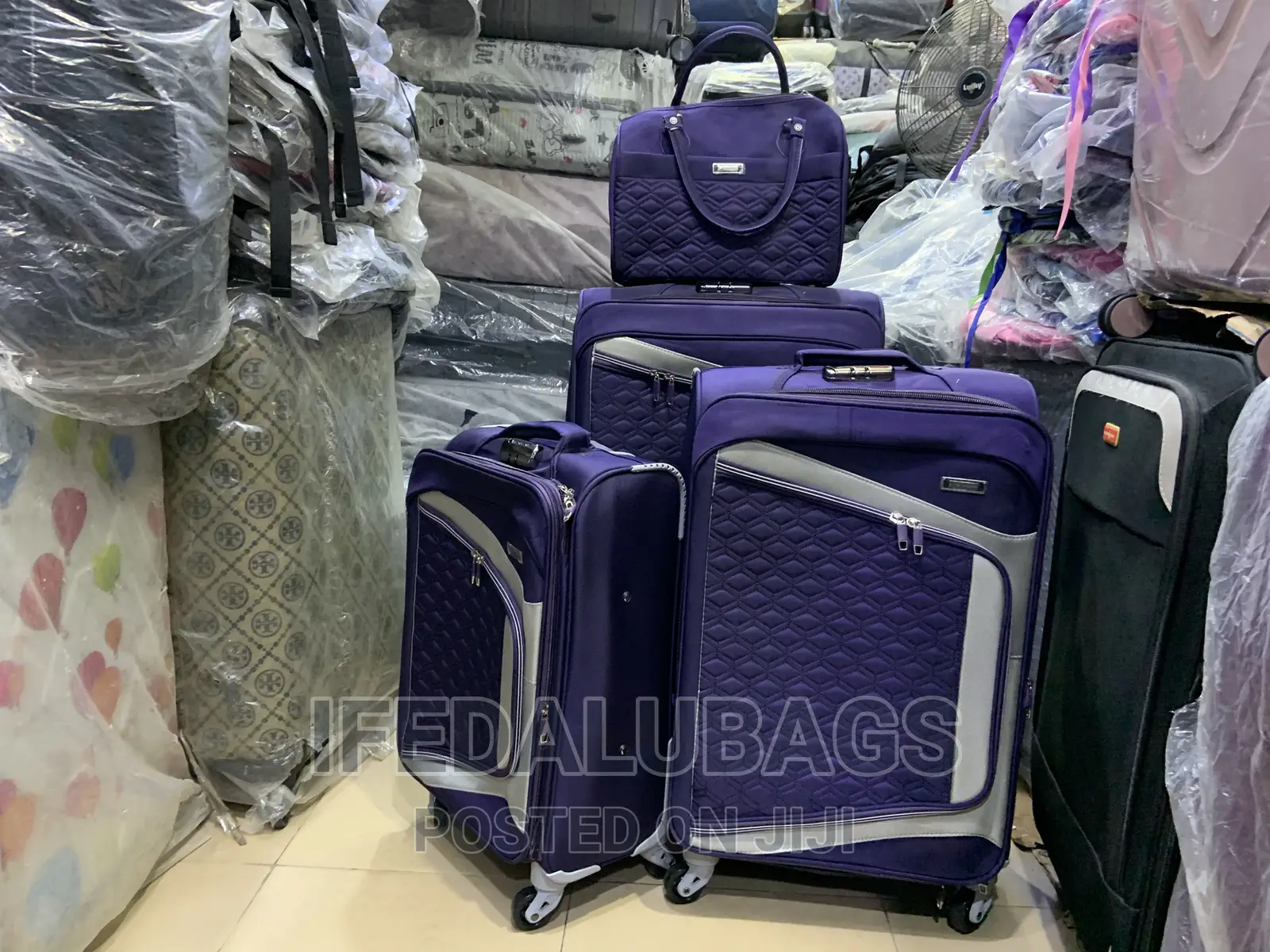 Set of 4 Purple Star Express Travel Luggage