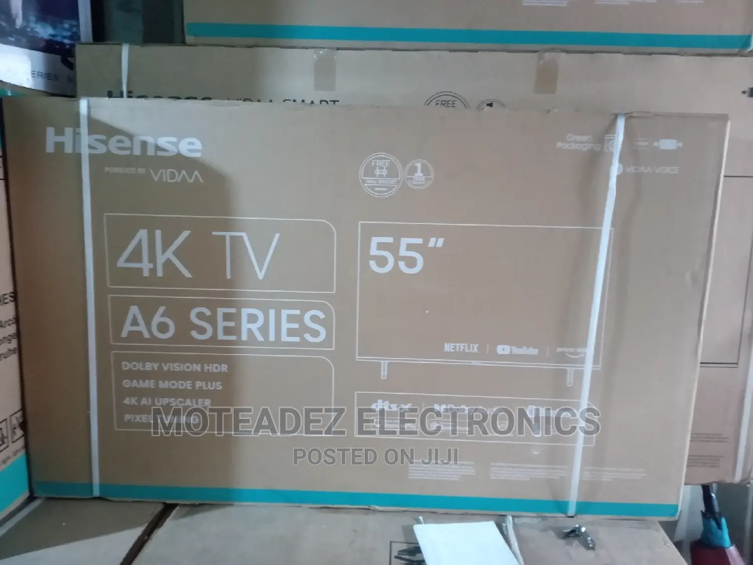 Hisense 55inches Vidaa A6k Series Uhd Smart Led Tv (1yr Warranty)