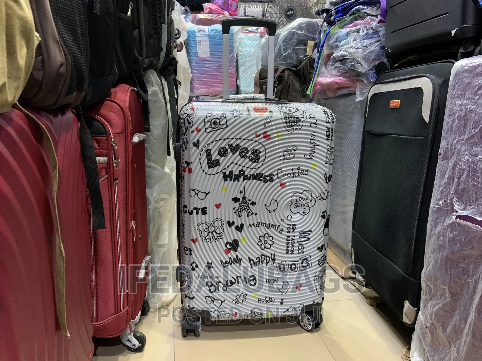 Medium Size Colorful Plastic Travel Luggage