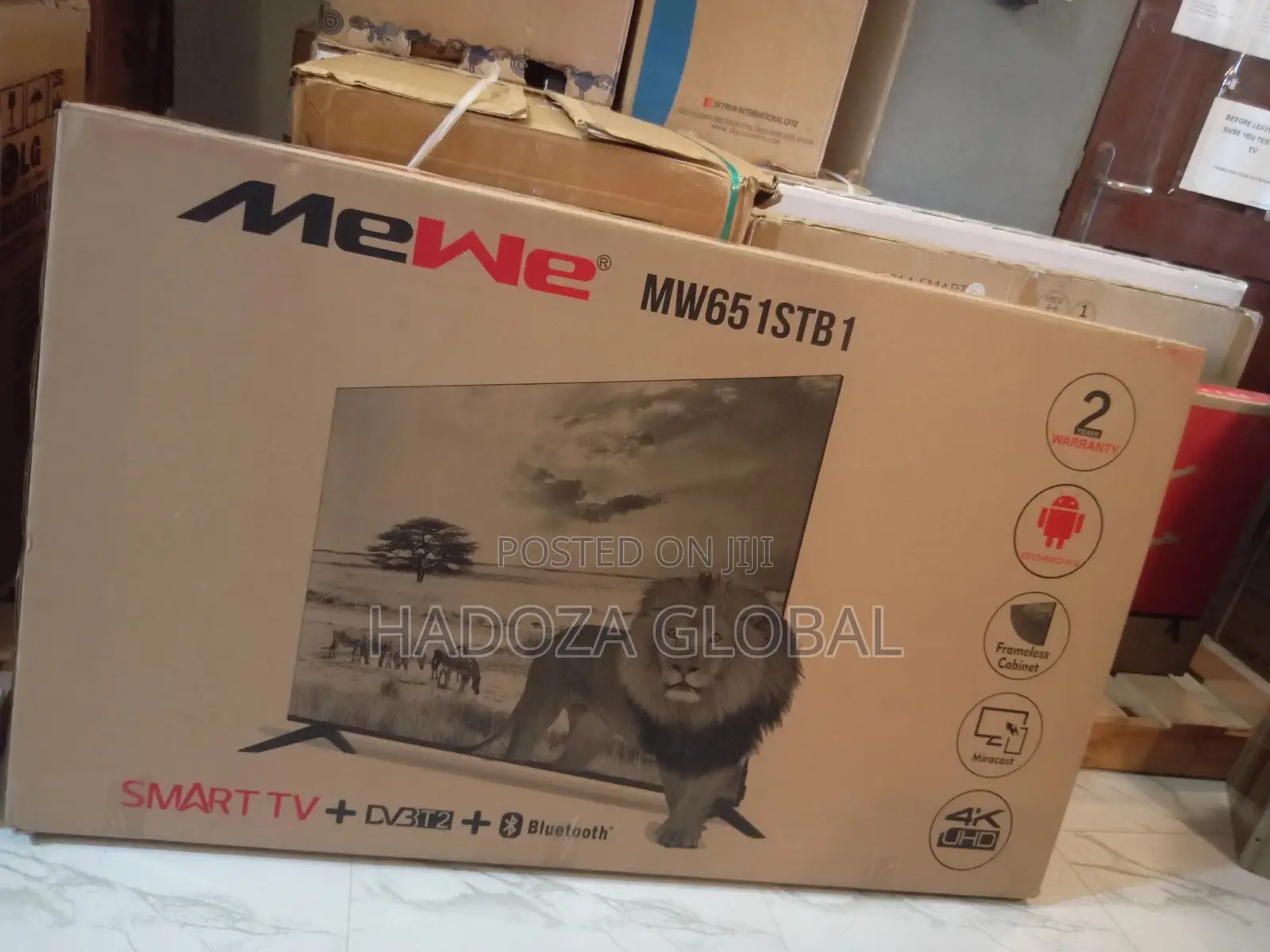 New Durable Mewe 65inches Smart Tv ,Frameless (Mw651stb1)
