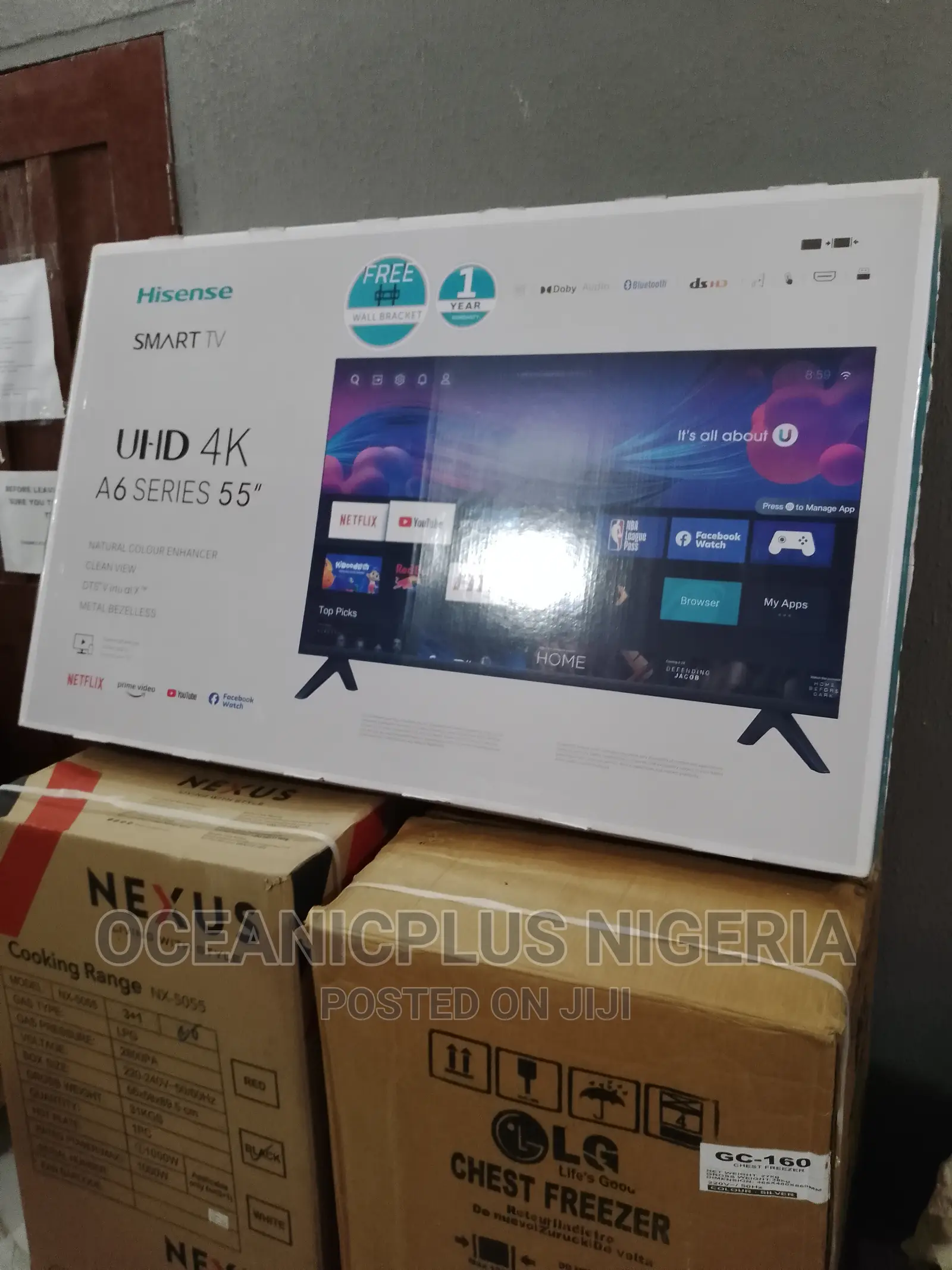 Hisense 55 Inches Uhd A6 Series Smart Frameless TV