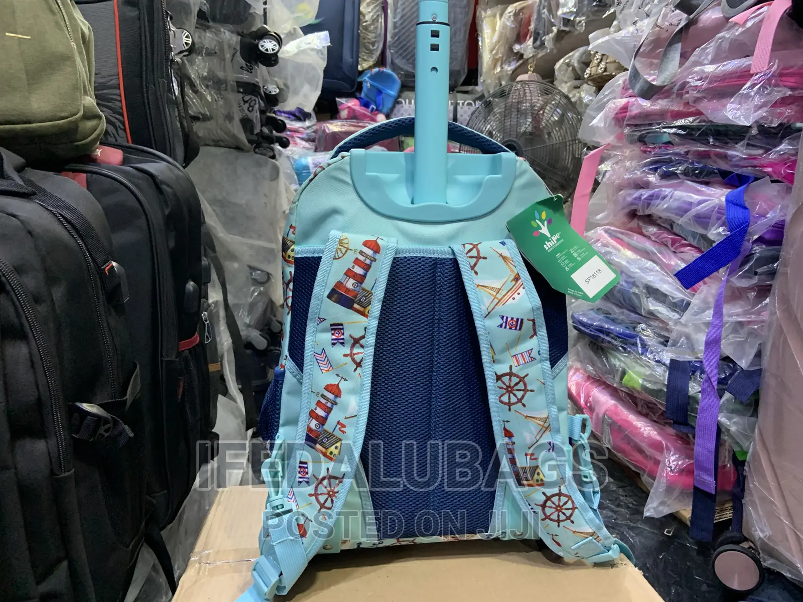 Quality Stock Material Flowered Backpack With Wheels
