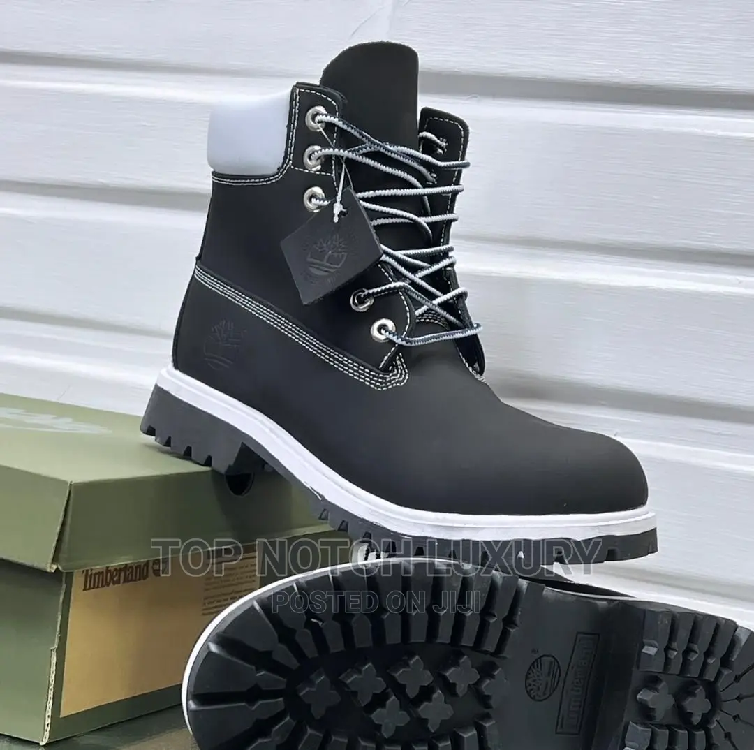 Original Timberland Retro Waterproof Black/White Men Women