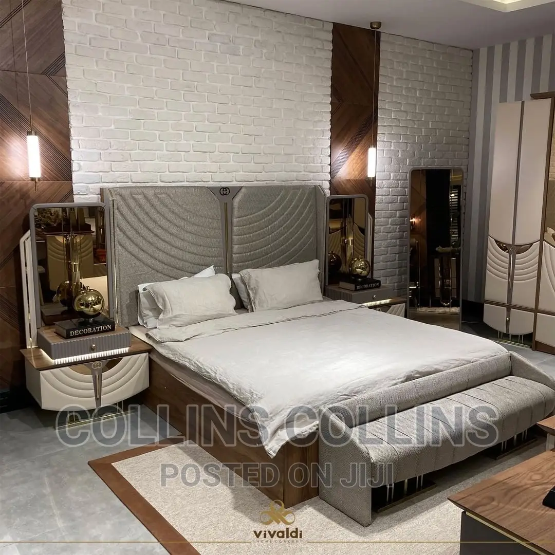 Turkish Bedframe With Bedside Mirror and Wardrobe