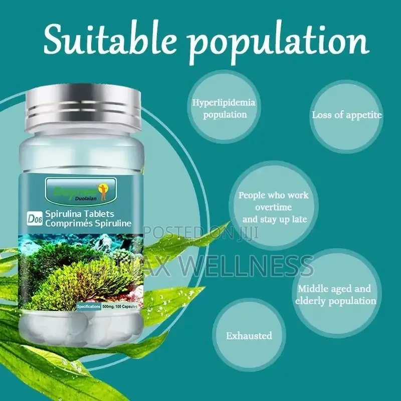 Spirulina Tablets for Immunity, Heart Health, Weight Loss