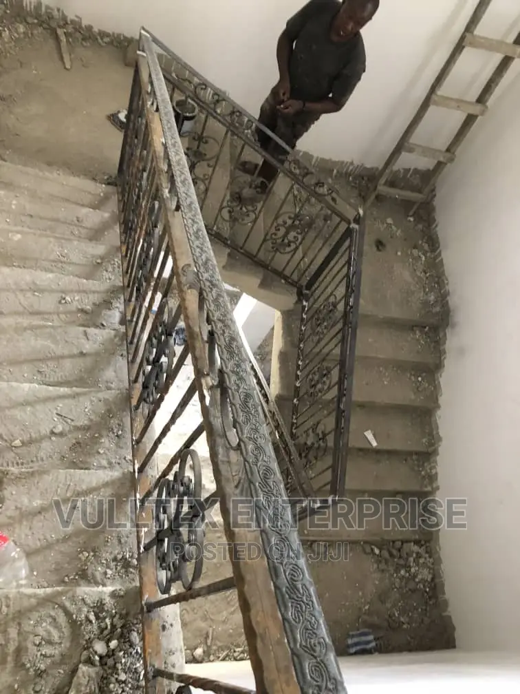 Staircase/Balcony Rails Using Wrought-Iron