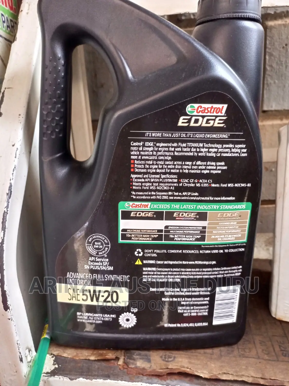 Castrol Edge 5w-30 Advanced Full Synthetic Motor Oil,5liter