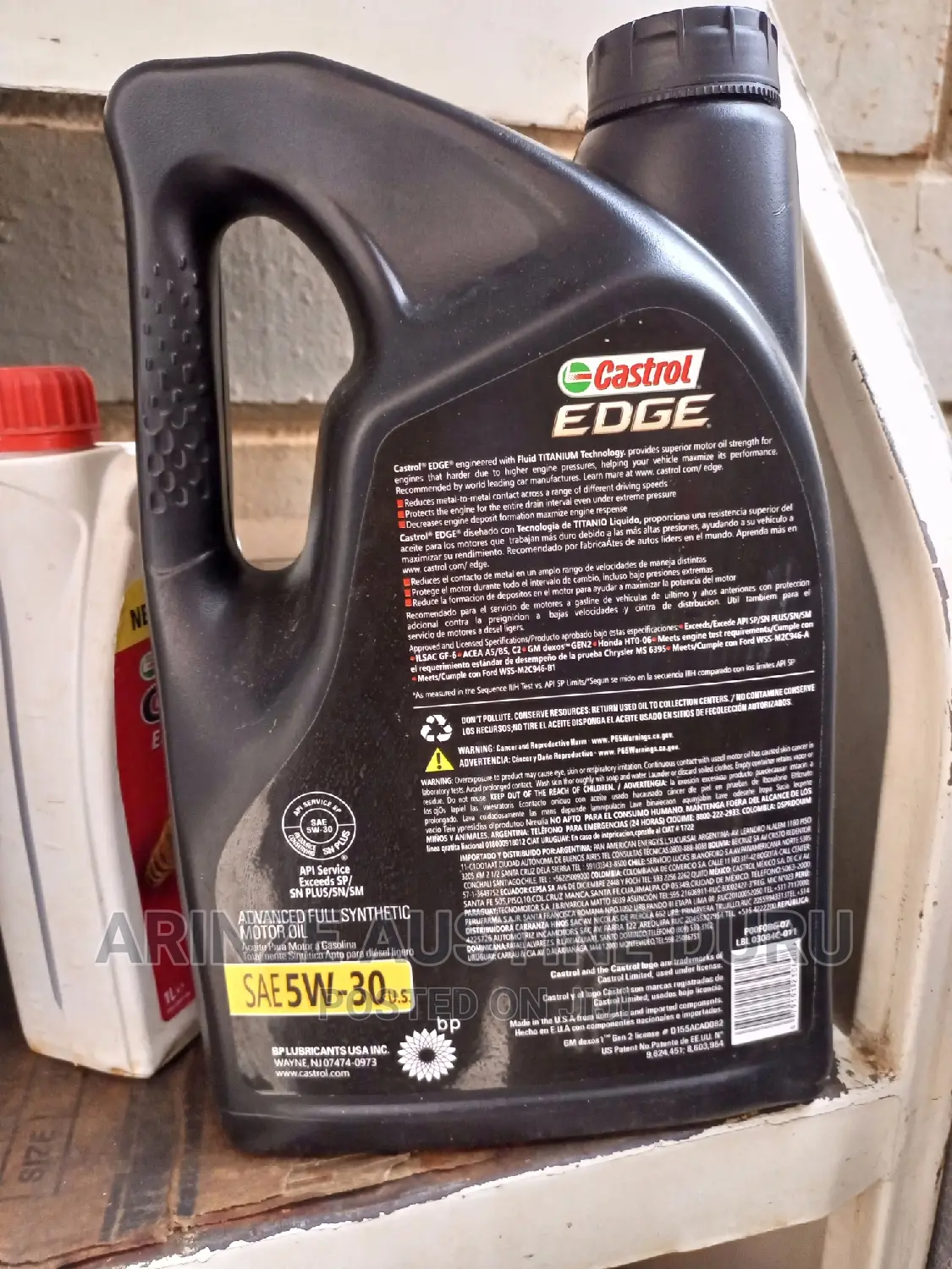 Castrol Edge 5w-30 Advanced Full Synthetic Motor Oil,5liter