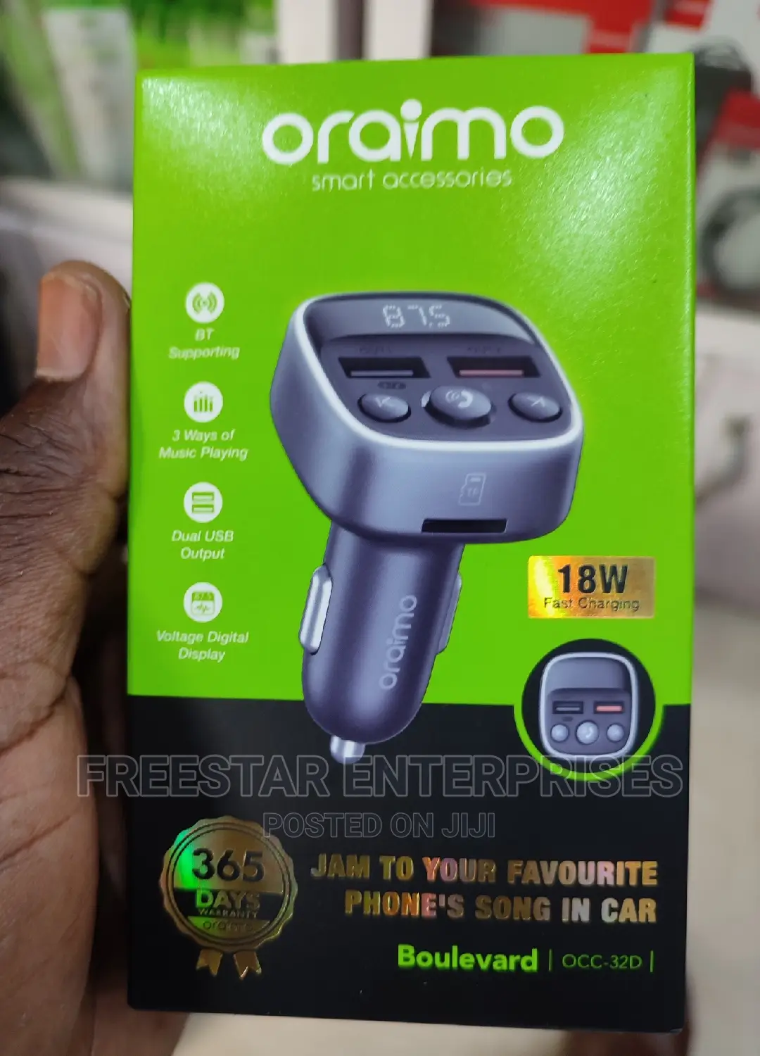 Oraimo USB Car Charger FM Transmitter. Oraimo MP3 Player 18W