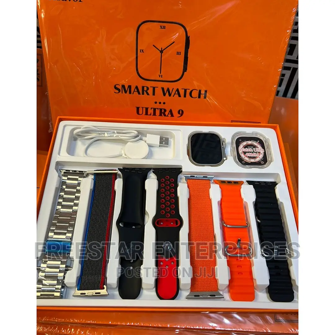 Watch Ultra 9 Smart Watch, Airpod, 7 in 1 Apple Straps.