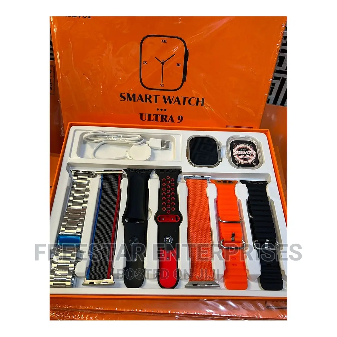 Watch Ultra 9 Smart Watch, Airpod, 7 in 1 Apple Straps.