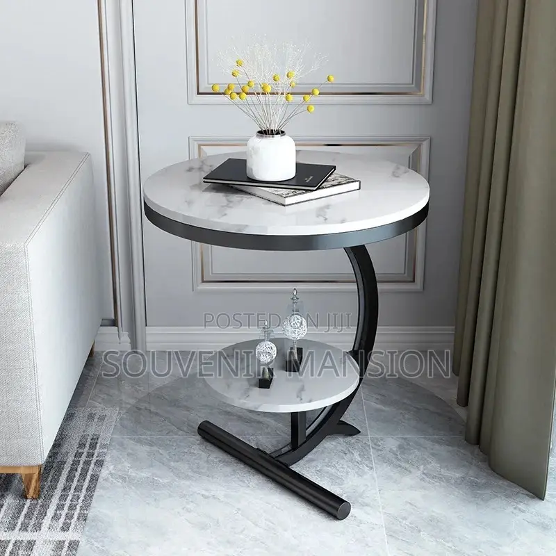 Unique Side Round C Shape Coffee Table