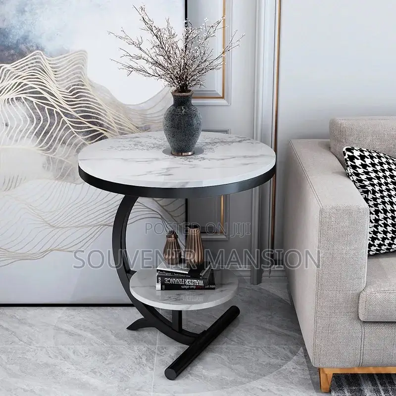 Unique Side Round C Shape Coffee Table