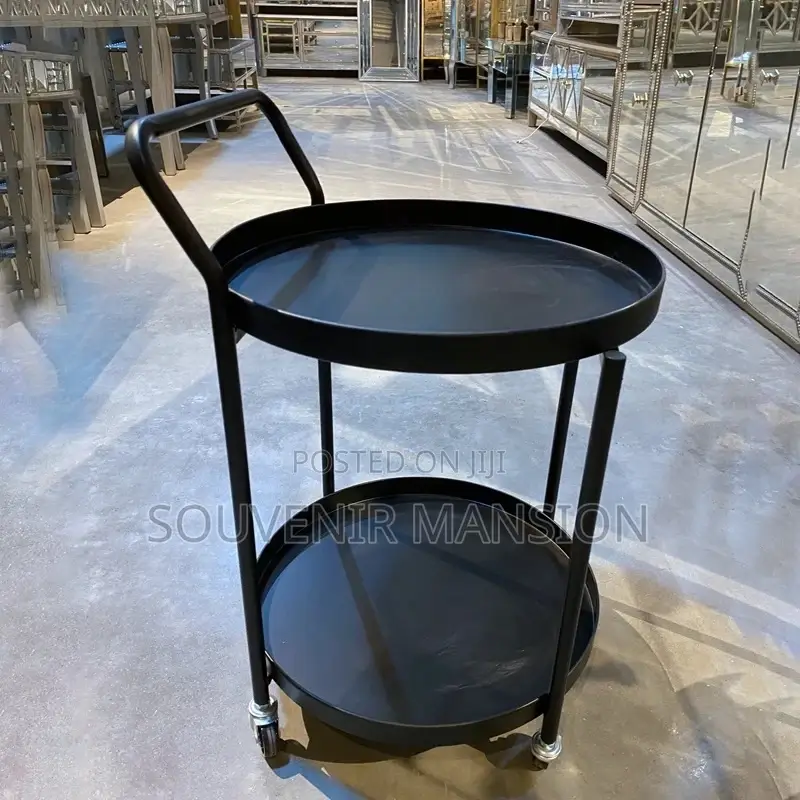2 Tier Metal Serving Trolley Nordic Table