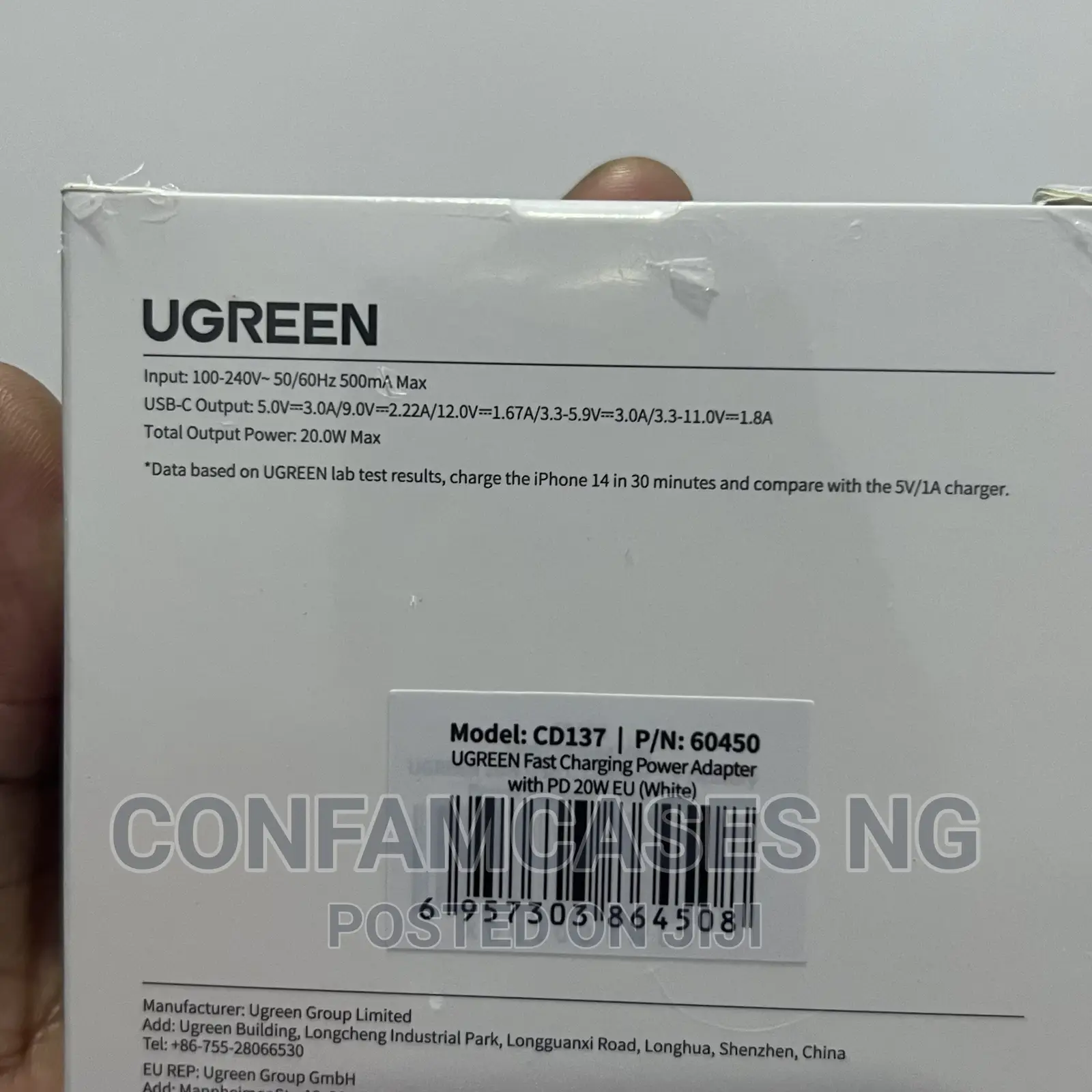 UGREEN 20W Type-C Fast Charger