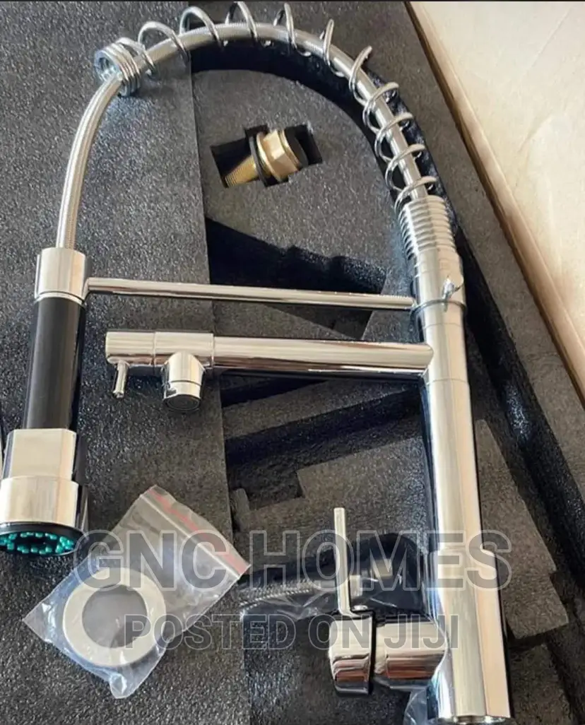 Silver Kitchen Sink Mixer Tap
