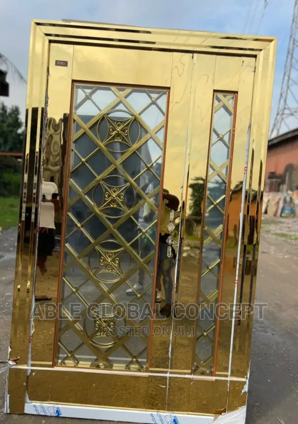 Unique Gold Stainless Glass Door