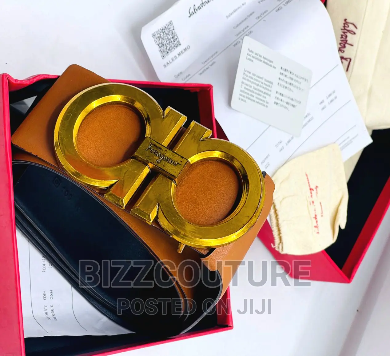 Original SALVATORE FERRAGAMO Leatherbelts Available Instore