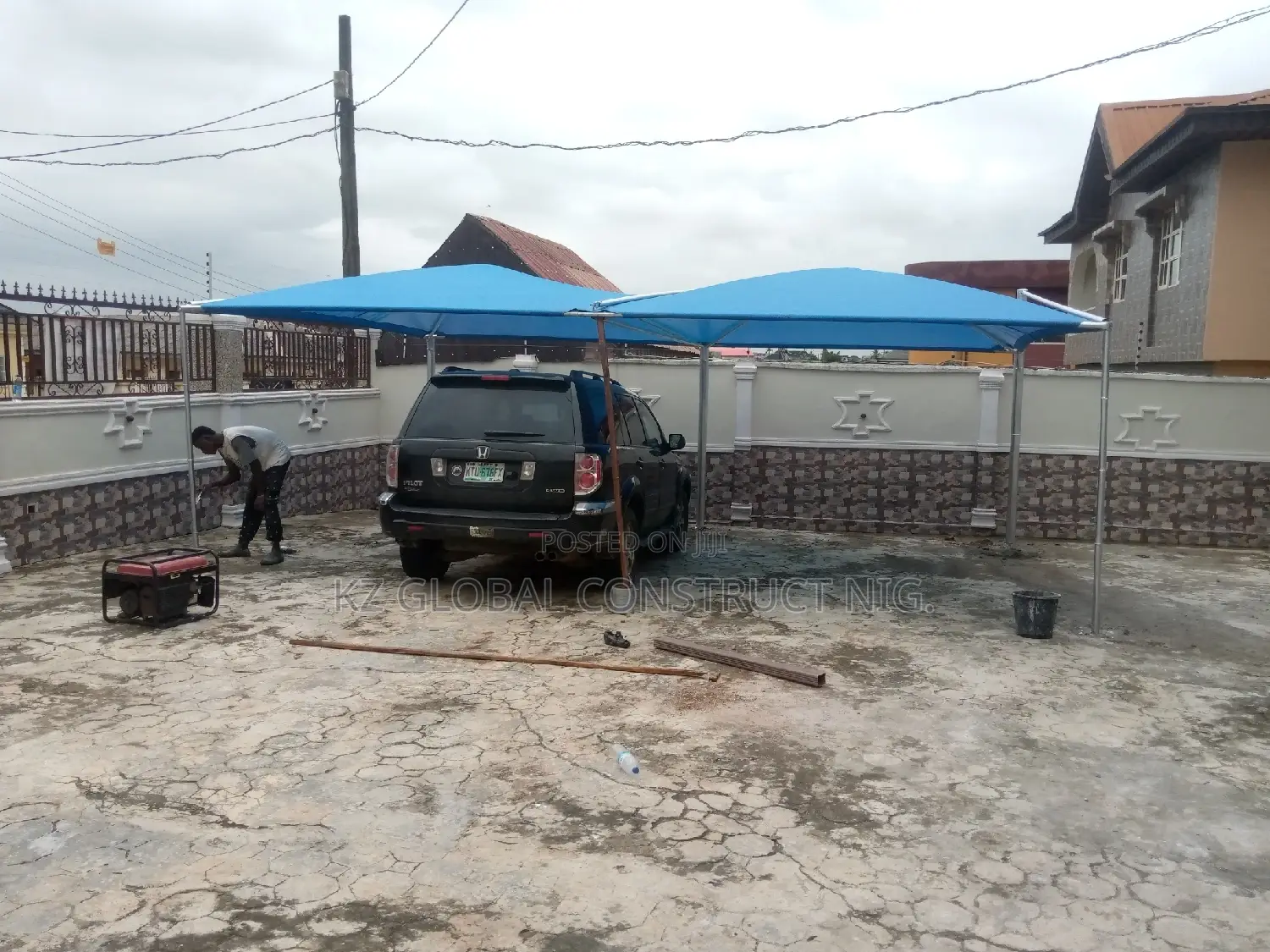 3 Units Car Port System 7.5meters By 5meters