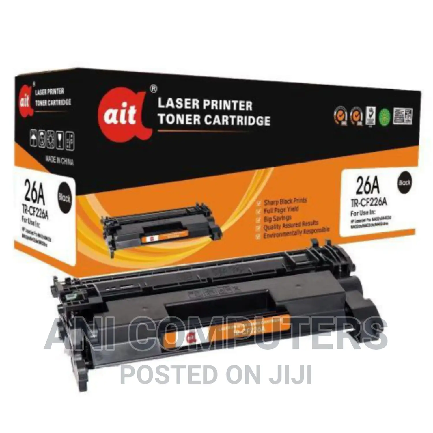 AIT Laserjet Toner Cartridge (CF226A) 26A Black