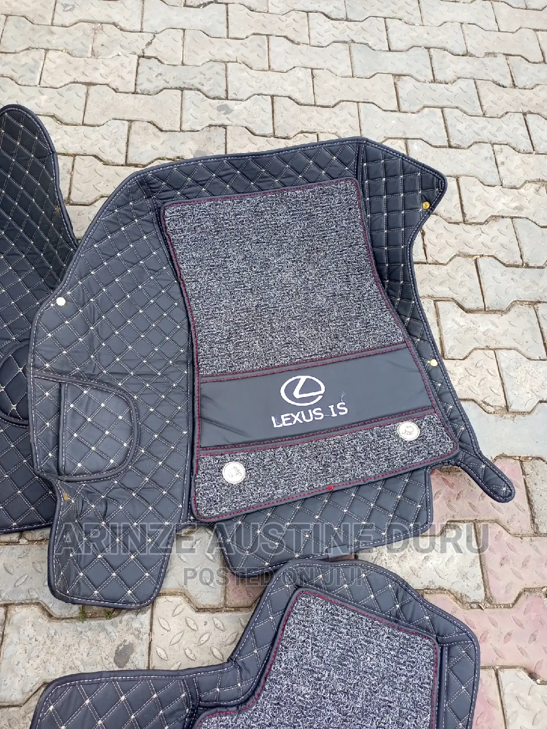 Custom Fit Leather 3D Car Floor Mats for Lexus Is250 Black