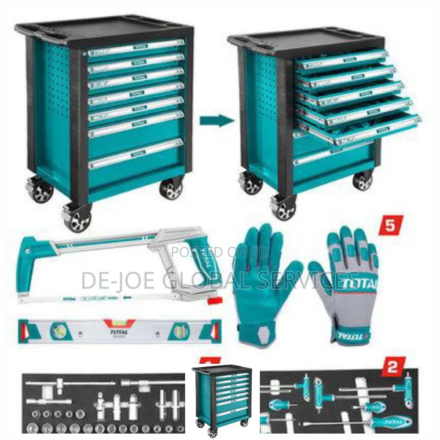 Total 7 Drawer Tolls Box Original Quality