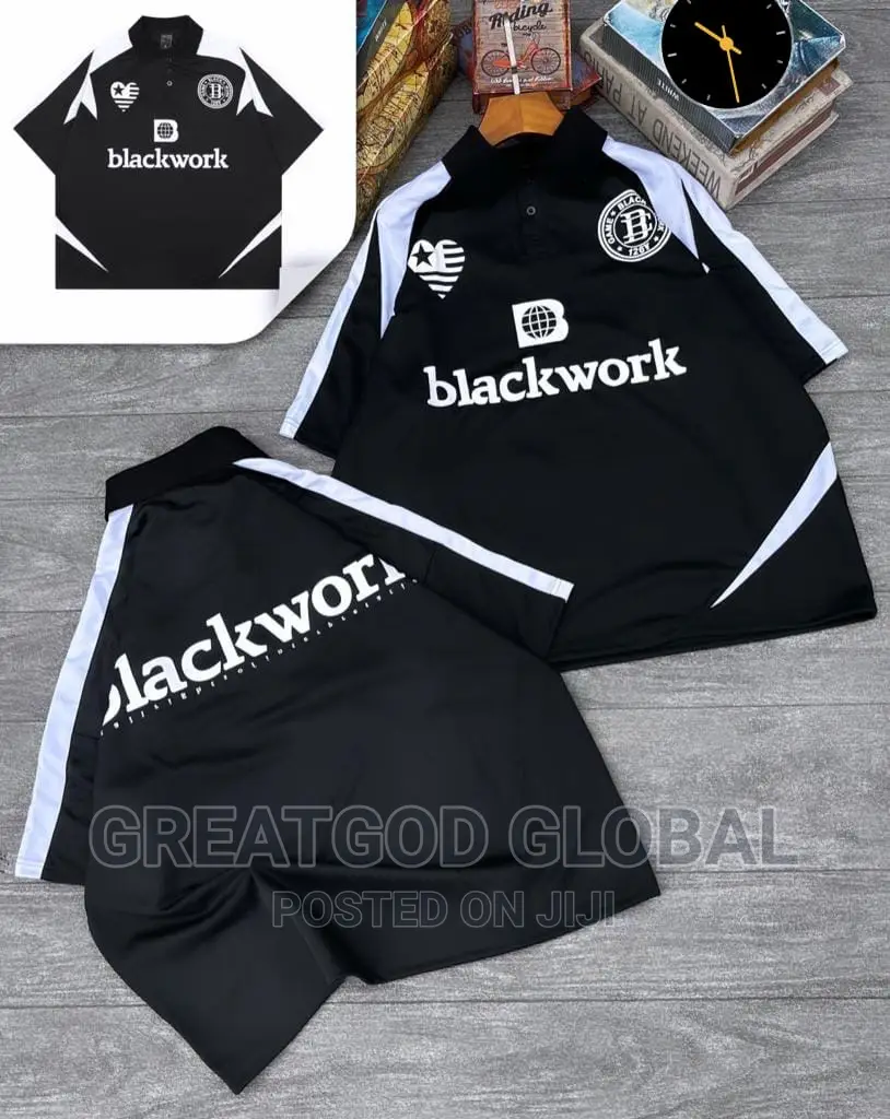 *Premium Luxury Black Work Shortsleeve