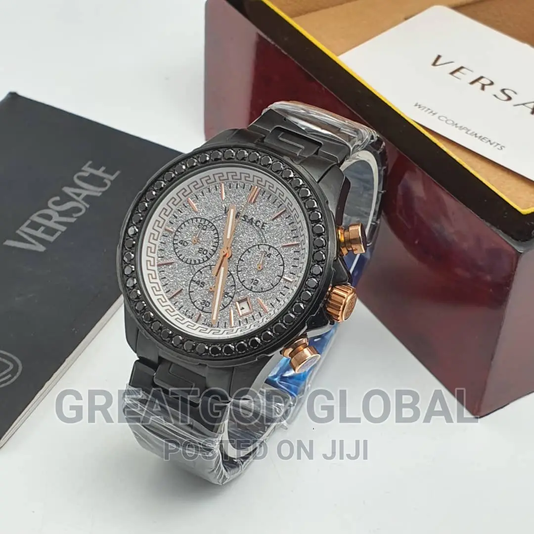 Versace Chain Wristwatches Stone Face