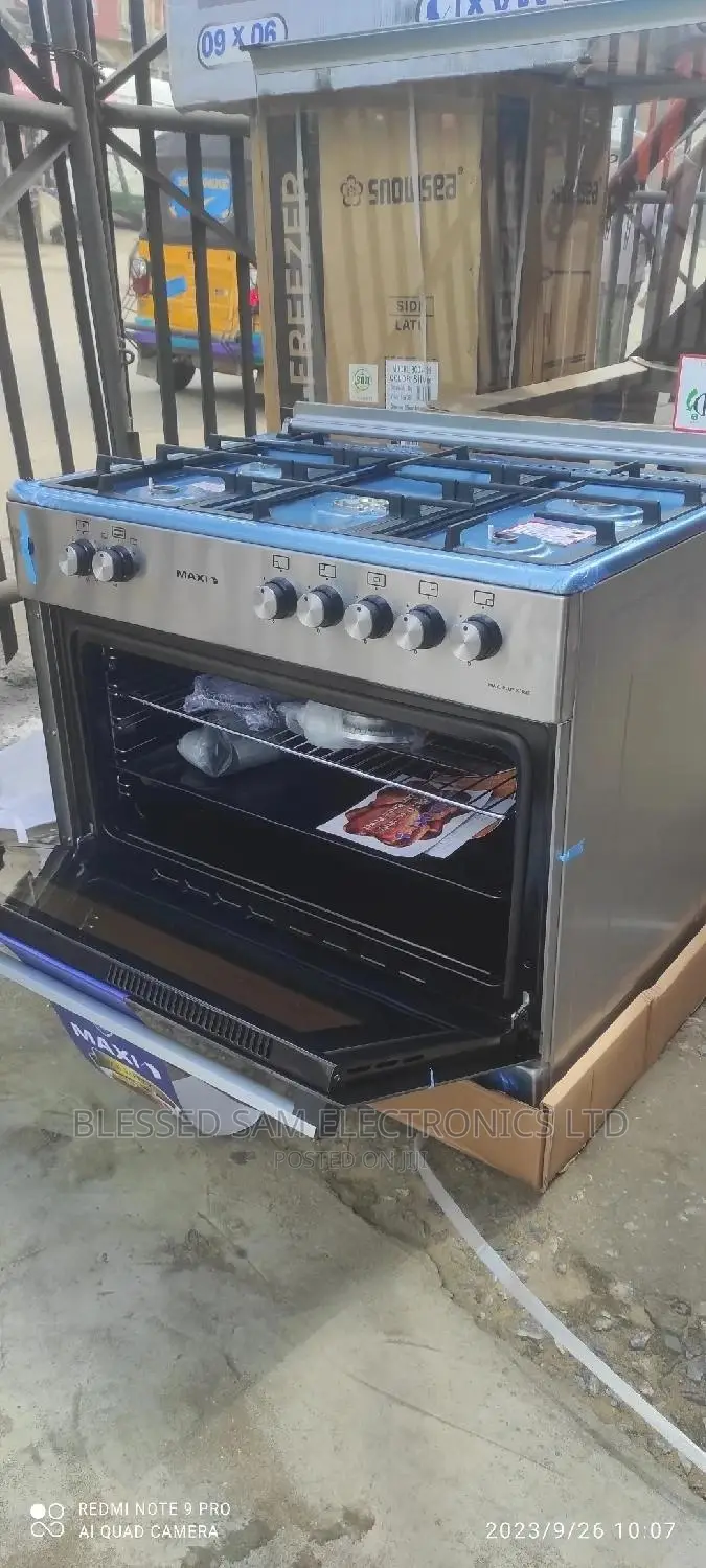 Maxi Gas Cooker 5 Burner Gas Oven Automatic>Made In Turkey
