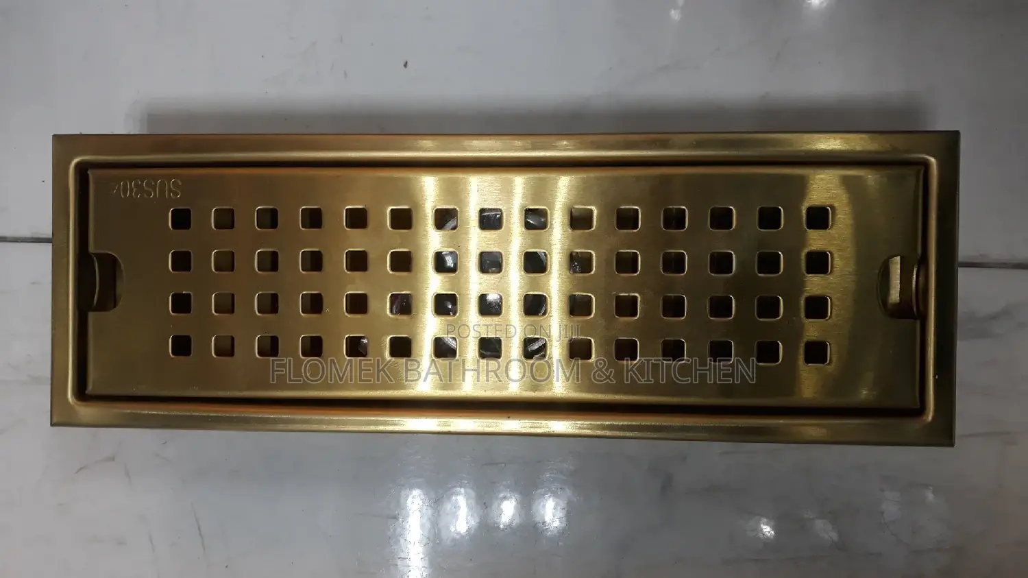 30cm Gold Floor Drain