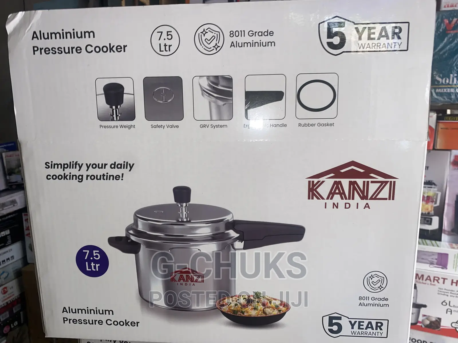 Kanzi 5.5 Liters Pressure Cooking Pot.