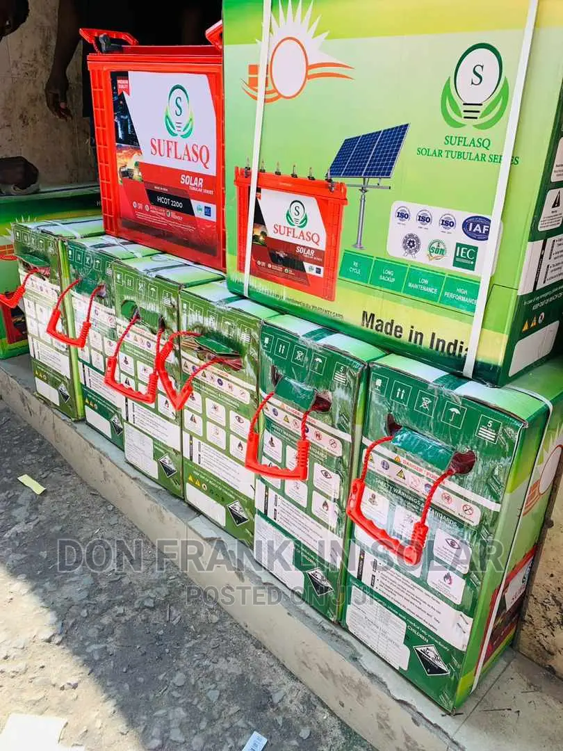220ah Suflasq Solar Tubular Inverter Battery