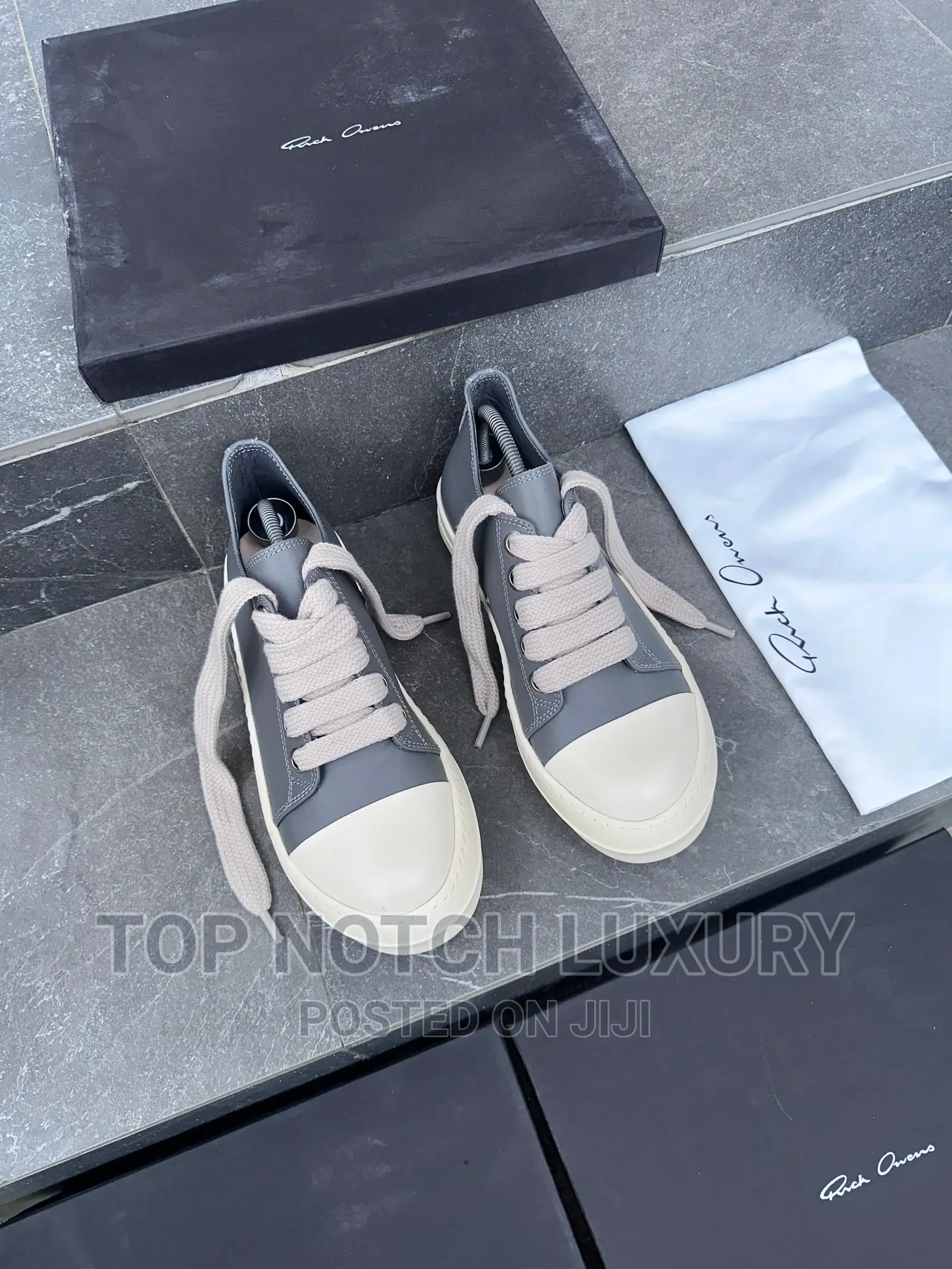 Rick Owen’S DRKSHDW Jumbo Lace Low Grey Men Women Sneakers