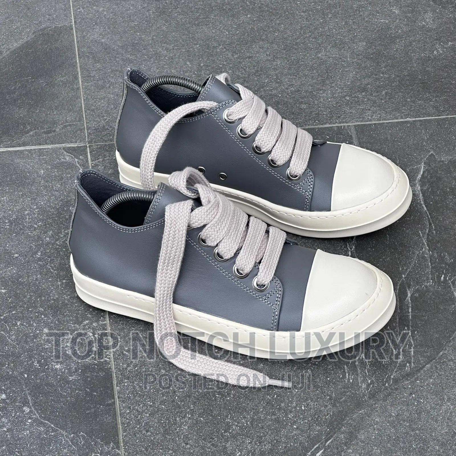 Rick Owen’S DRKSHDW Jumbo Lace Low Grey Men Women Sneakers