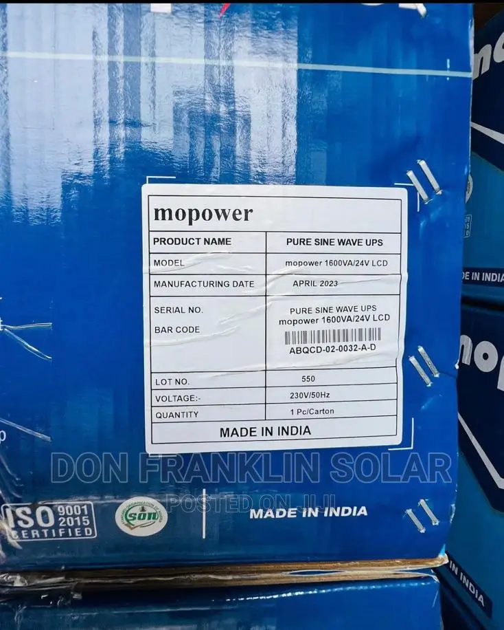 1.6kva/24v Mopower Solar Pure Sine Wave Inverter