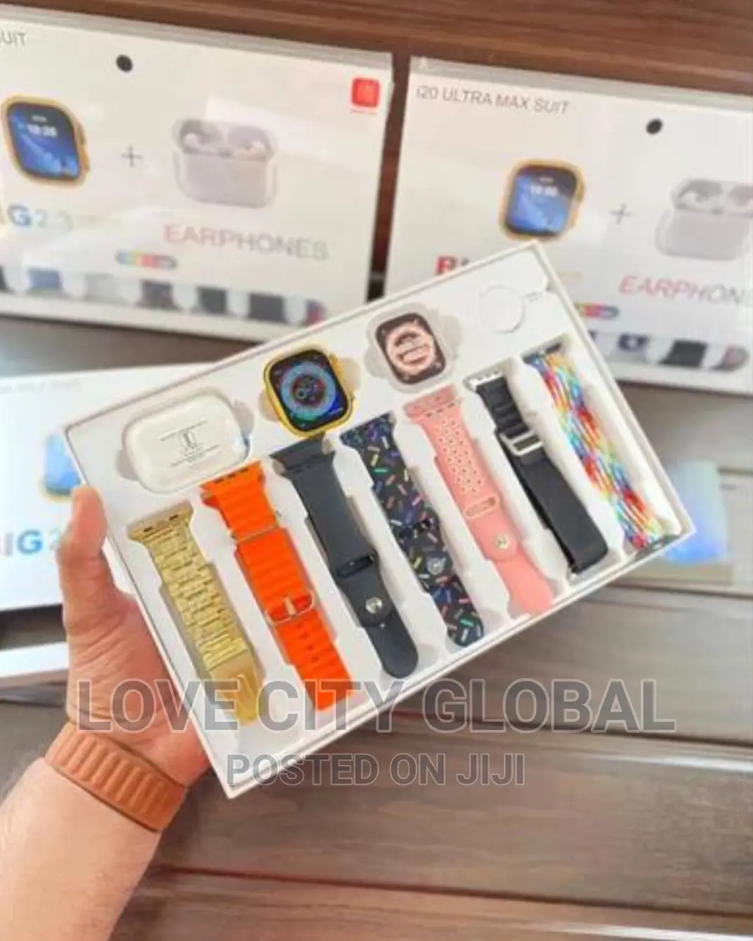 I20 Ultra Max Suit 10in1 Set Smartwatch With 7 Straps 49mm