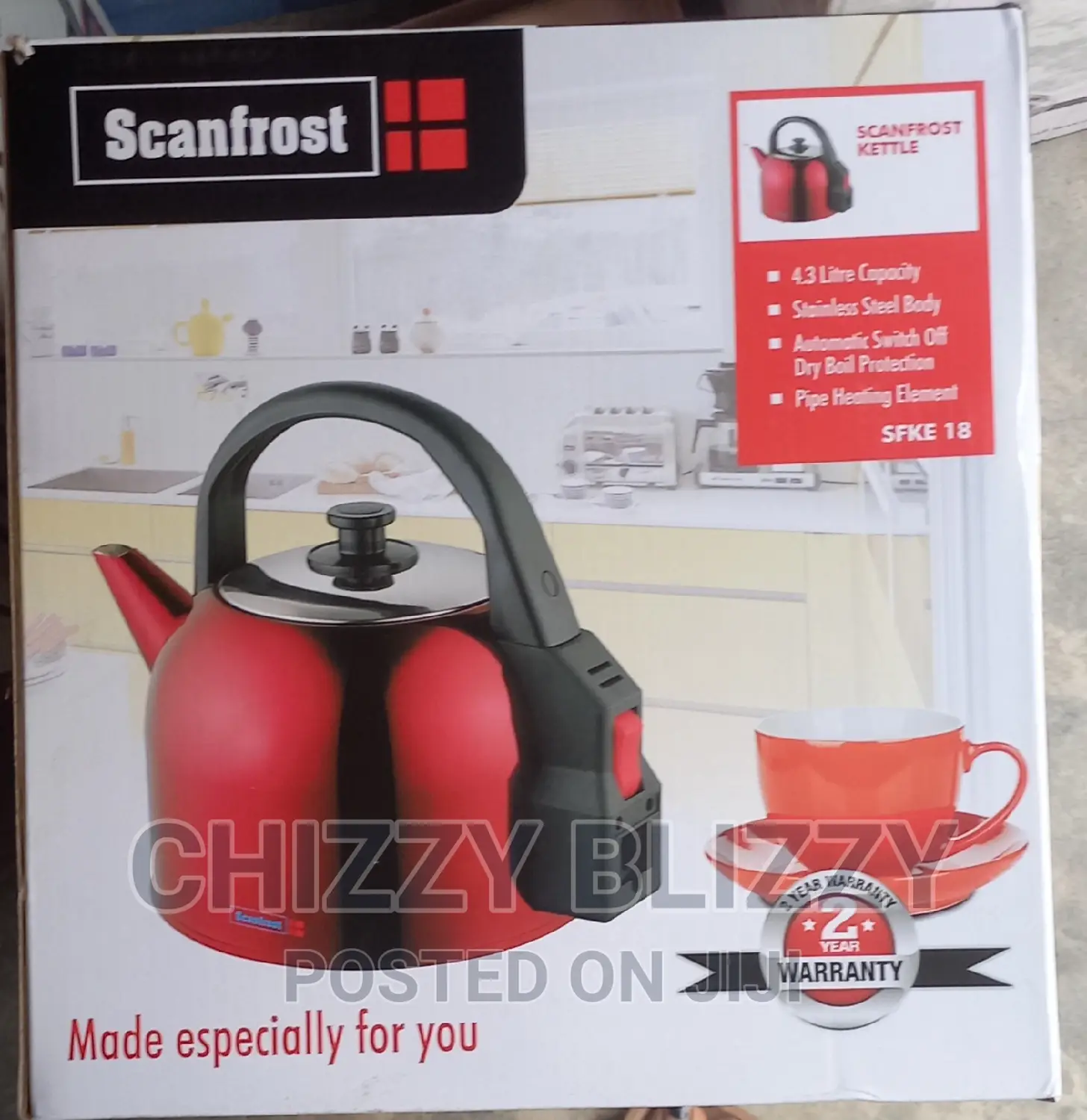 Scanfrost Stainless Steel Spray Kettle 4.3l
