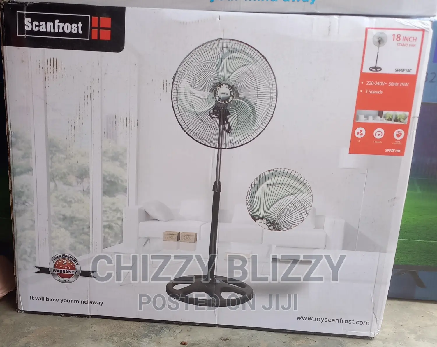 Scanfrost Standing Fan 18inch