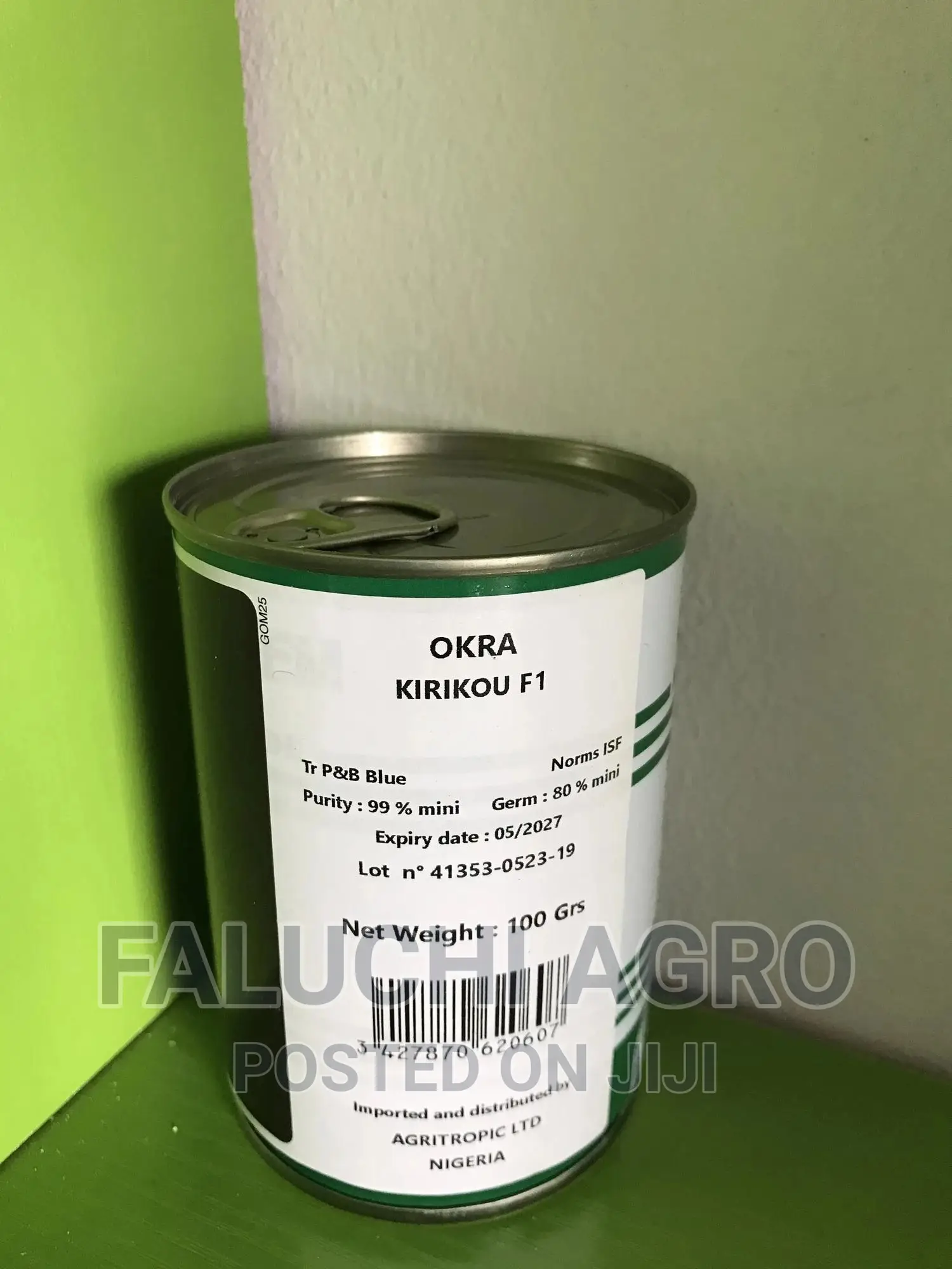 Hybrid Okra Seed ( Kirikou F1 100g)
